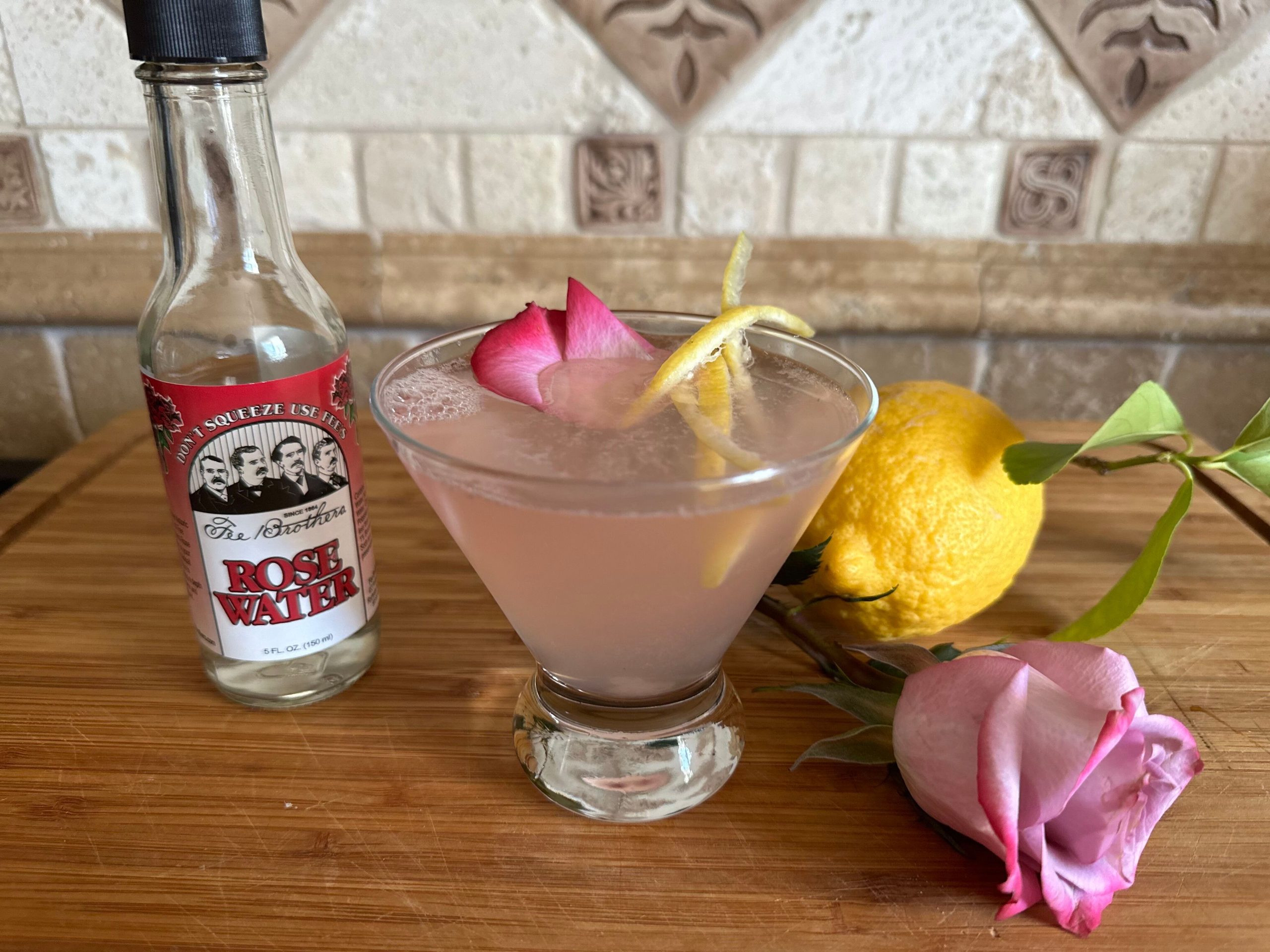 Rose Water Lemon Drop Martini